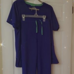 Large Plum Carhartt scrub set